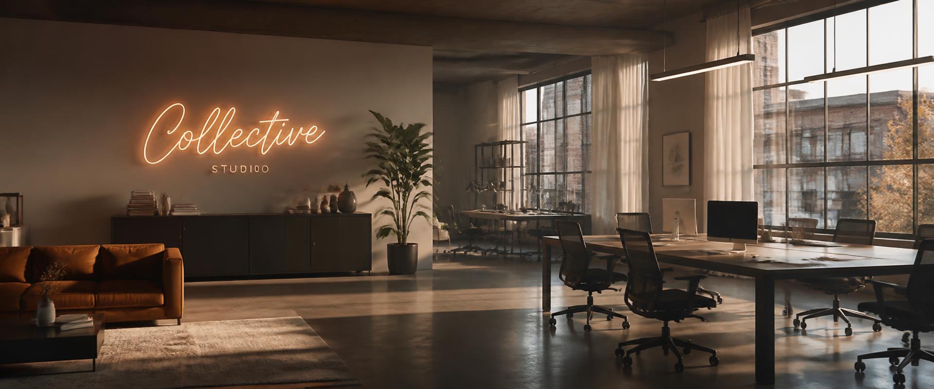 Studio créatif d'Astkiba baigné de lumière naturelle